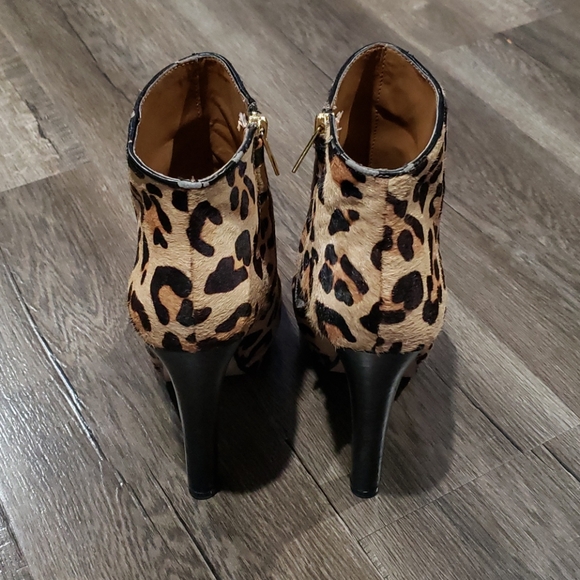 Zara Pony Hair Leopard Booties - Picture 2 of 9